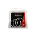 Stainless Steel  Stainless Steel 3 Piece Cock Ring Set (55mm/50mm/45mm) - in Clamshell