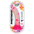 Sweet Sex Sweetheart Bendable 7 in. Silicone Dildo Heart Print Pink