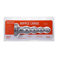 Tantus Ripple Large 8 in. Anal Beads Dildo Medium-Firm Silver