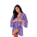 Magic Silk Sheer Passion Flutter Sleeve Robe Very Peri S/M