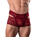 Male Power Lucifer Cutout Short Burgundy XL