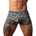 Male Power Gridlock'd Short with Strap Print M