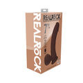 Realrock Realistic Dual Density Vibrating Silicone Dildo with Weighted Balls 7 in. Brown