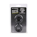 ROCK SOLID Silicone Double Stamina Ring with Metal Beads Black