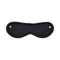 Rouge Leather Blindfold Black with Gold Accessories