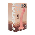 Realrock Dual Density Silicone Realistic Curved Dildo 6 in. Beige